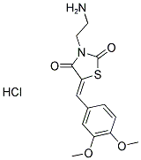 (5Z)-3-(2-AMINOETHYL)-5-(3,4-DIMETHOXYBENZYLIDENE)-1,3-THIAZOLIDINE-2,4-DIONE HYDROCHLORIDE Struktur