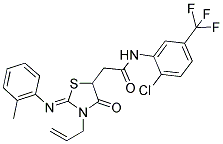 (Z)-2-(3-ALLYL-4-OXO-2-(O-TOLYLIMINO)THIAZOLIDIN-5-YL)-N-(2-CHLORO-5-(TRIFLUOROMETHYL)PHENYL)ACETAMIDE Struktur