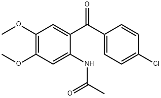 N-[2-(4-CHLORO-BENZOYL)-4,5-DIMETHOXY-PHENYL]-ACETAMIDE Struktur