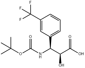 N-BOC-(2S,3S)-3-AMINO-2-HYDROXY-3-(3-TRIFLUOROMETHYL-PHENYL)-PROPIONIC ACID Struktur