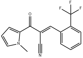 (E)-2-[(1-METHYL-1H-PYRROL-2-YL)CARBONYL]-3-[2-(TRIFLUOROMETHYL)PHENYL]-2-PROPENENITRILE Struktur