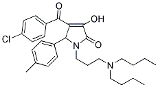 4-(4-CHLOROBENZOYL)-1-[3-(DIBUTYLAMINO)PROPYL]-3-HYDROXY-5-(4-METHYLPHENYL)-1,5-DIHYDRO-2H-PYRROL-2-ONE Struktur