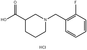 1-(2-FLUOROBENZYL)PIPERIDINE-3-CARBOXYLIC ACID HYDROCHLORIDE Struktur