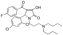 1-(3-(DIBUTYLAMINO)PROPYL)-5-(2,4-DICHLOROPHENYL)-4-(4-FLUOROBENZOYL)-3-HYDROXY-1H-PYRROL-2(5H)-ONE Struktur