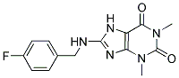 8-[(4-FLUOROBENZYL)AMINO]-1,3-DIMETHYL-3,7-DIHYDRO-1H-PURINE-2,6-DIONE Struktur