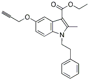 ETHYL 2-METHYL-1-(2-PHENYLETHYL)-5-(PROP-2-YNYLOXY)-1H-INDOLE-3-CARBOXYLATE Struktur