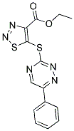 ETHYL 5-[(6-PHENYL-1,2,4-TRIAZIN-3-YL)THIO]-1,2,3-THIADIAZOLE-4-CARBOXYLATE Struktur