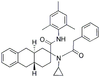 (4AR,9AS)-2-(N-CYCLOPROPYL-2-PHENYLACETAMIDO)-N-MESITYL-1,2,3,4,4A,9,9A,10-OCTAHYDROANTHRACENE-2-CARBOXAMIDE Struktur