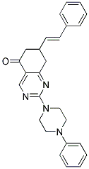 2-(4-PHENYL-1-PIPERAZINYL)-7-[(E)-2-PHENYLETHENYL]-7,8-DIHYDRO-5(6H)-QUINAZOLINONE Struktur