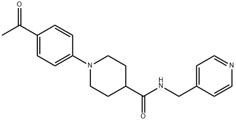 1-(4-ACETYLPHENYL)-N-(4-PYRIDINYLMETHYL)-4-PIPERIDINECARBOXAMIDE Struktur