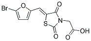 [5-(5-BROMO-FURAN-2-YLMETHYLENE)-2,4-DIOXO-THIAZOLIDIN-3-YL]-ACETIC ACID Struktur