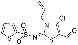 N-[(2E)-3-ALLYL-4-CHLORO-5-FORMYL-1,3-THIAZOL-2(3H)-YLIDENE]THIOPHENE-2-SULFONAMIDE Struktur