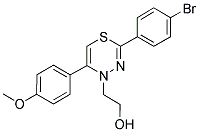 2-[2-(4-BROMOPHENYL)-5-(4-METHOXYPHENYL)-4H-1,3,4-THIADIAZIN-4-YL]ETHANOL Struktur