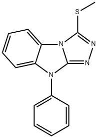 3-METHYLSULFANYL-9-PHENYL-9H-BENZO[4,5]IMIDAZO[2,1-C][1,2,4]TRIAZOLE Struktur