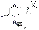 1-O-TERT-BUTYLDIMETHYLSILYL-3-AZIDO-2,3-DIDEOXY-L-RHAMNOPYRANOSE Struktur