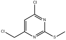 4-CHLORO-6-(CHLOROMETHYL)-2-(METHYLTHIO)PYRIMIDINE Struktur