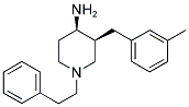 CIS-3-(3-METHYLBENZYL)-1-(2-PHENYLETHYL)PIPERIDIN-4-AMINE Struktur