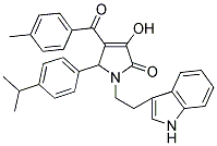 3-HYDROXY-1-[2-(1H-INDOL-3-YL)ETHYL]-4-(4-METHYLBENZOYL)-5-(4-ISO-PROPYLPHENYL)-1,5-DIHYDRO-2H-PYRROL-2-ONE Struktur