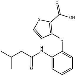 3-(2-[(3-METHYLBUTANOYL)AMINO]PHENOXY)-2-THIOPHENECARBOXYLIC ACID Struktur