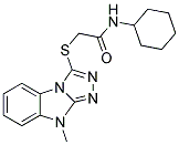 N-CYCLOHEXYL-2-(9-METHYL-9H-BENZO[4,5]IMIDAZO[2,1-C][1,2,4]TRIAZOL-3-YLSULFANYL)-ACETAMIDE Struktur