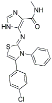 5-{[(2Z)-4-(4-CHLOROPHENYL)-3-PHENYL-1,3-THIAZOL-2(3H)-YLIDENE]AMINO}-N-METHYL-1H-IMIDAZOLE-4-CARBOXAMIDE Struktur