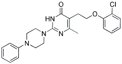 5-(2-(2-CHLOROPHENOXY)ETHYL)-6-METHYL-2-(4-PHENYLPIPERAZIN-1-YL)PYRIMIDIN-4(3H)-ONE Struktur