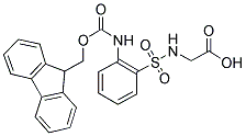 [2-(9H-FLUOREN-9-YLMETHOXYCARBONYLAMINO)-BENZENESULFONYLAMINO]-ACETIC ACID Struktur