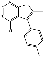 4-CHLORO-6-METHYL-5-(4-METHYLPHENYL)THIENO[2,3-D]PYRIMIDINE Struktur