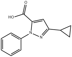 3-CYCLOPROPYL-1-PHENYL-1H-PYRAZOLE-5-CARBOXYLIC ACID Struktur