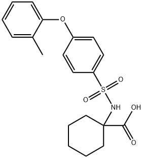 1-(([4-(2-METHYLPHENOXY)PHENYL]SULFONYL)AMINO)CYCLOHEXANECARBOXYLIC ACID Struktur