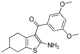 (2-AMINO-6-METHYL-4,5,6,7-TETRAHYDRO-1-BENZOTHIEN-3-YL)(3,5-DIMETHOXYPHENYL)METHANONE Struktur