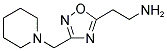 2-[3-(1-PIPERIDINYLMETHYL)-1,2,4-OXADIAZOL-5-YL]ETHYLAMINE Struktur