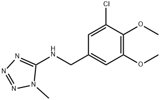 N-(3-CHLORO-4,5-DIMETHOXYBENZYL)-1-METHYL-1H-TETRAZOL-5-AMINE Struktur