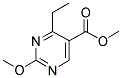 METHYL-2-METHOXY-4-ETHYLPYRIMIDINE-5-CARBOXYLATE Struktur