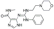 5-[((Z)-ANILINO{[2-(4-MORPHOLINYL)ETHYL]AMINO}METHYLIDENE)AMINO]-N-METHYL-1H-IMIDAZOLE-4-CARBOXAMIDE Struktur