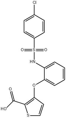 3-(2-([(4-CHLOROPHENYL)SULFONYL]AMINO)PHENOXY)-2-THIOPHENECARBOXYLIC ACID Struktur