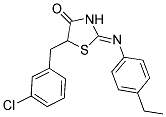 (2Z)-5-(3-CHLOROBENZYL)-2-[(4-ETHYLPHENYL)IMINO]-1,3-THIAZOLIDIN-4-ONE Struktur