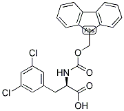 (R)-3-(3,5-DICHLORO-PHENYL)-2-(9H-FLUOREN-9-YLMETHOXYCARBONYLAMINO)-PROPIONIC ACID Struktur