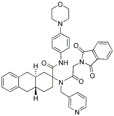 (4AR,9AS)-2-(2-(1,3-DIOXOISOINDOLIN-2-YL)-N-(PYRIDIN-3-YLMETHYL)ACETAMIDO)-N-(4-MORPHOLINOPHENYL)-1,2,3,4,4A,9,9A,10-OCTAHYDROANTHRACENE-2-CARBOXAMIDE Struktur