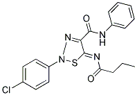 (5Z)-5-(BUTYRYLIMINO)-2-(4-CHLOROPHENYL)-N-PHENYL-2,5-DIHYDRO-1,2,3-THIADIAZOLE-4-CARBOXAMIDE Struktur