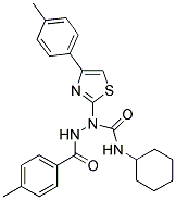 1-[4-(4-METHYLPHENYL)-1,3-THIAZOL-2-YL]-N-CYCLOHEXYL-2-(4-METHYLBENZOYL)-1-HYDRAZINECARBOXAMIDE Struktur