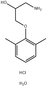 1-AMINO-3-(2,6-DIMETHYL-PHENOXY)-PROPAN-2-OL HYDROCHLORIDE HYDRATE Struktur