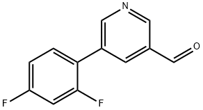 5-(2,4-DIFLUOROPHENYL)NICOTINALDEHYDE Struktur