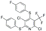 2,5-DICHLORO-4,6-BIS[(4-FLUOROPHENYL)THIO]-3-(TRIFLUOROMETHYL)PYRIDINE Struktur