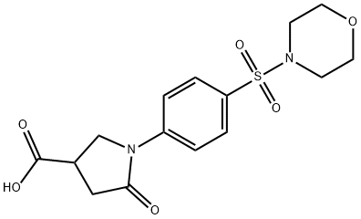 1-[4-(MORPHOLIN-4-YLSULFONYL)PHENYL]-5-OXOPYRROLIDINE-3-CARBOXYLIC ACID Struktur