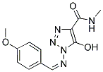 5-HYDROXY-1-{[(1Z)-(4-METHOXYPHENYL)METHYLENE]AMINO}-N-METHYL-1H-1,2,3-TRIAZOLE-4-CARBOXAMIDE Struktur