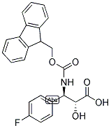 N-FMOC-(2R,3R)-3-AMINO-3-(4-FLUORO-PHENYL)-2-HYDROXY-PROPIONIC ACID Struktur