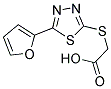 ([5-(2-FURYL)-1,3,4-THIADIAZOL-2-YL]SULFANYL)ACETIC ACID Struktur