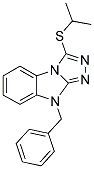 9-BENZYL-3-ISOPROPYLSULFANYL-9H-BENZO[4,5]IMIDAZO[2,1-C][1,2,4]TRIAZOLE Struktur