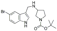 3-[(5-BROMO-1H-INDOL-3-YLMETHYL)-AMINO]-PYRROLIDIN-1-CARBOXYLIC ACID TERT-BUTYL ESTER Struktur